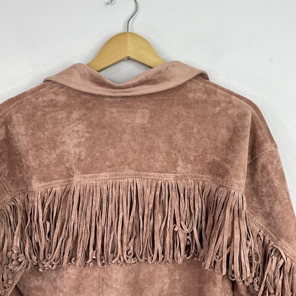Blank NYC Jacket Size Small Pink Faux Suede Western Tasselled BNWT - Picture 13 of 13